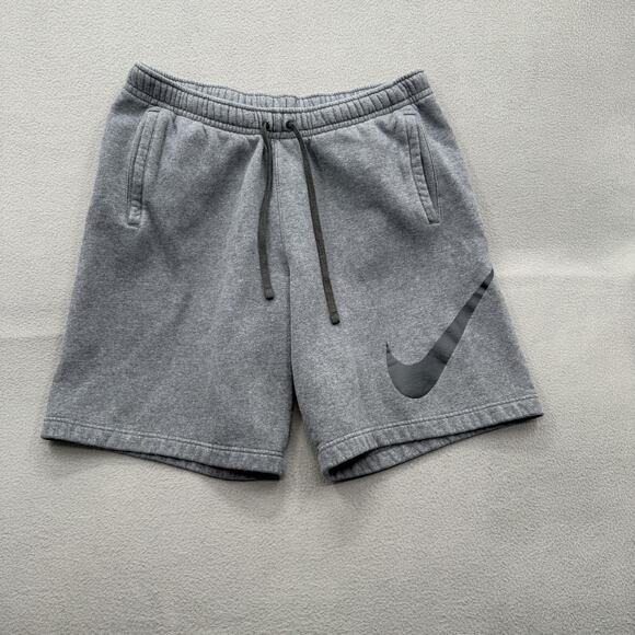 Nike Sweat Shorts Mens XL Gray Fleece Drawstring Elastic Waist Pockets Athletic - Picture 1 of 8